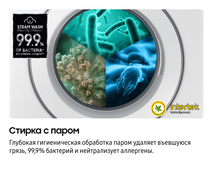 7 КГ Стиральная машина Узкая Ecobubble Белый