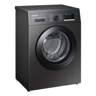 7kg WW5100A Front load Washer and Dryers with EcoBubble™ and Super Speed WW70AK5S21 L-Perspective Refined Inox 