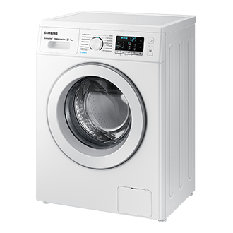 7kg WW5100A Front load Washer and Dryers with EcoBubble™ and Super Speed WW70AK5S21 R-Perspective White 
