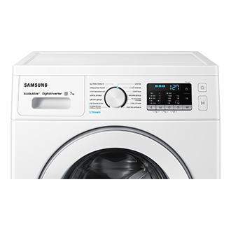 7kg WW5100A Front load Washer and Dryers with EcoBubble™ and Super Speed WW70AK5S21 Front-Detail White 