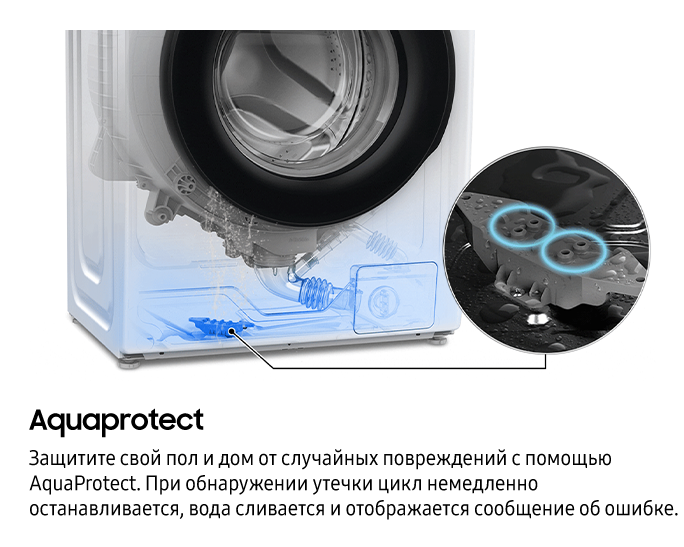 8 КГ Стиральная машина Узкая Ecobubble Белый