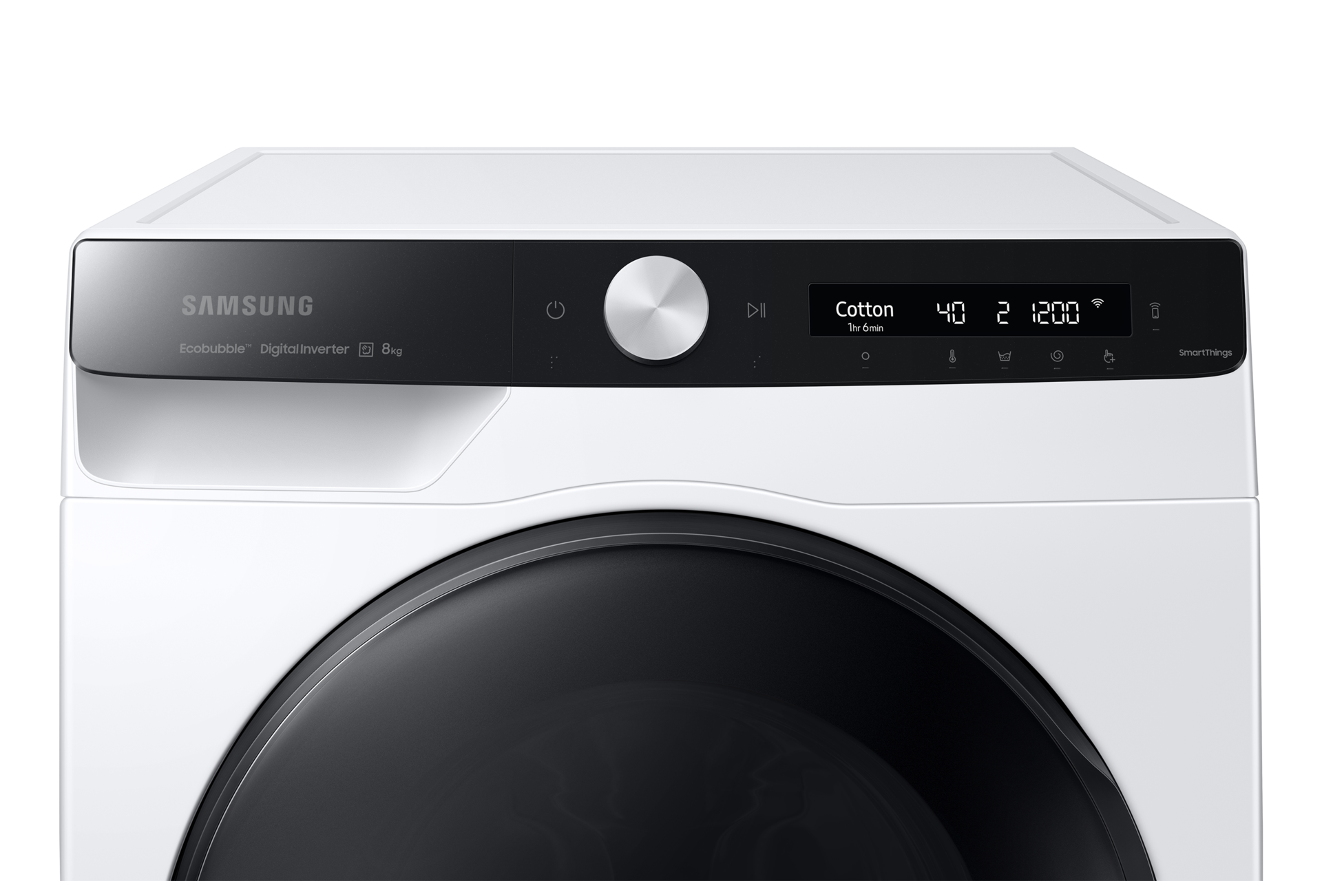 8kg WW6100A Front load Washer and Dryers with EcoBubble™ and AI Control WW80AK6L28 Panel-Control2 White 