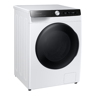 8kg WW6100A Front load Washer and Dryers with EcoBubble™ and AI Control WW80AK6L28 L-Perspective White 