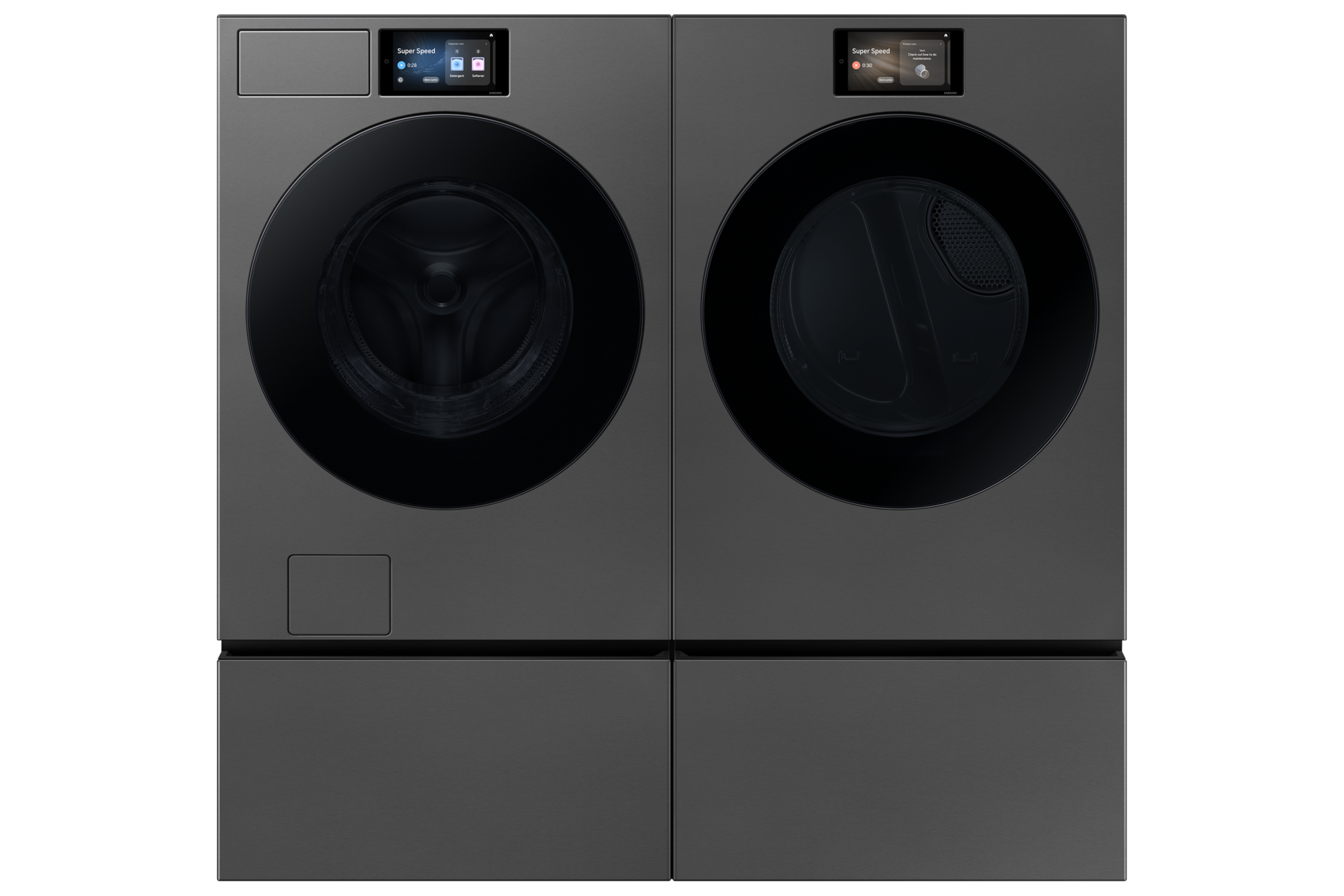 Bespoke AI Laundry Dryer AI Home 7.6 cubic feet Front-Pair2 Dark Gray 