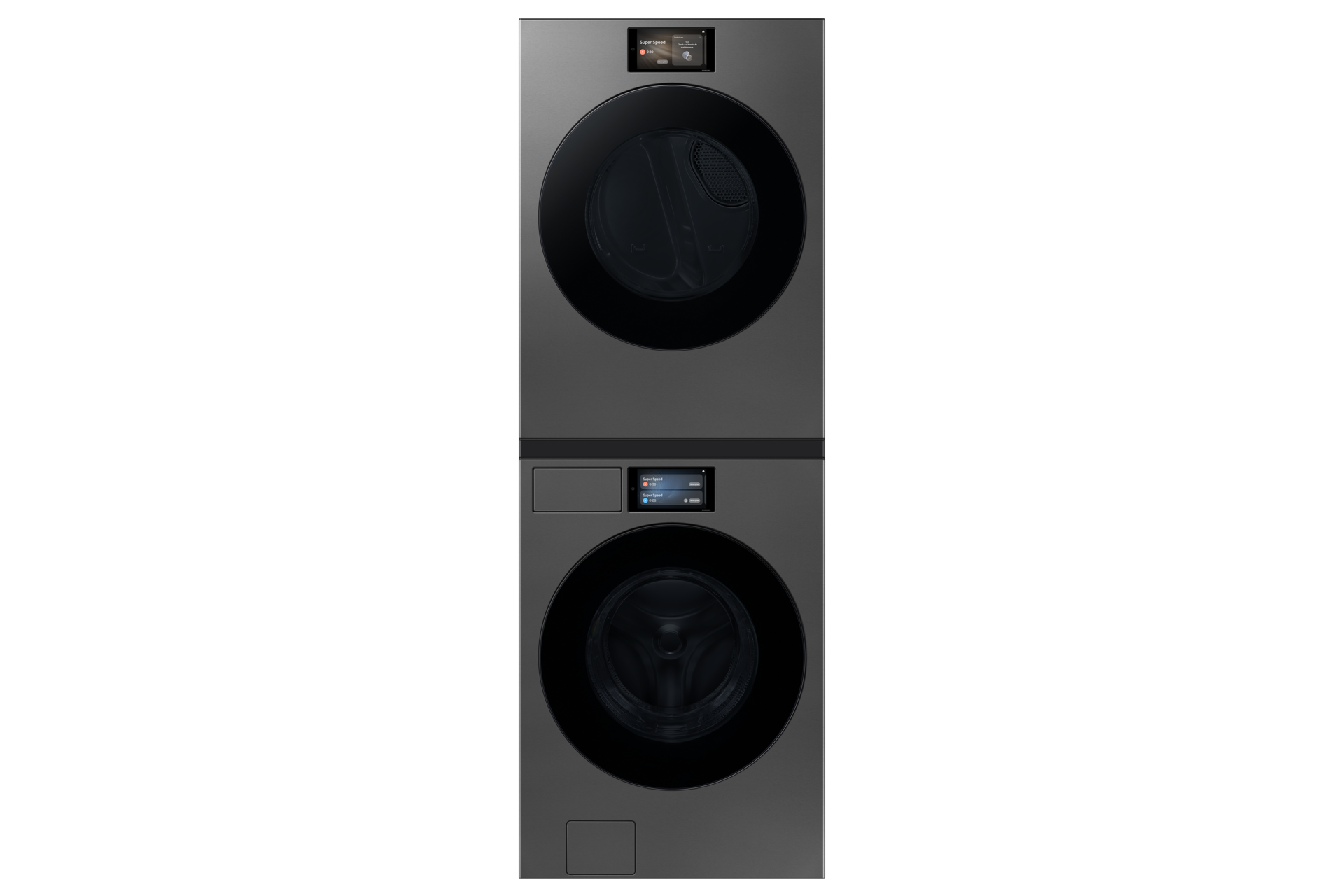 Bespoke AI Laundry Dryer AI Home 7.6 cubic feet Stack-Front-Door-Closed Dark Gray 