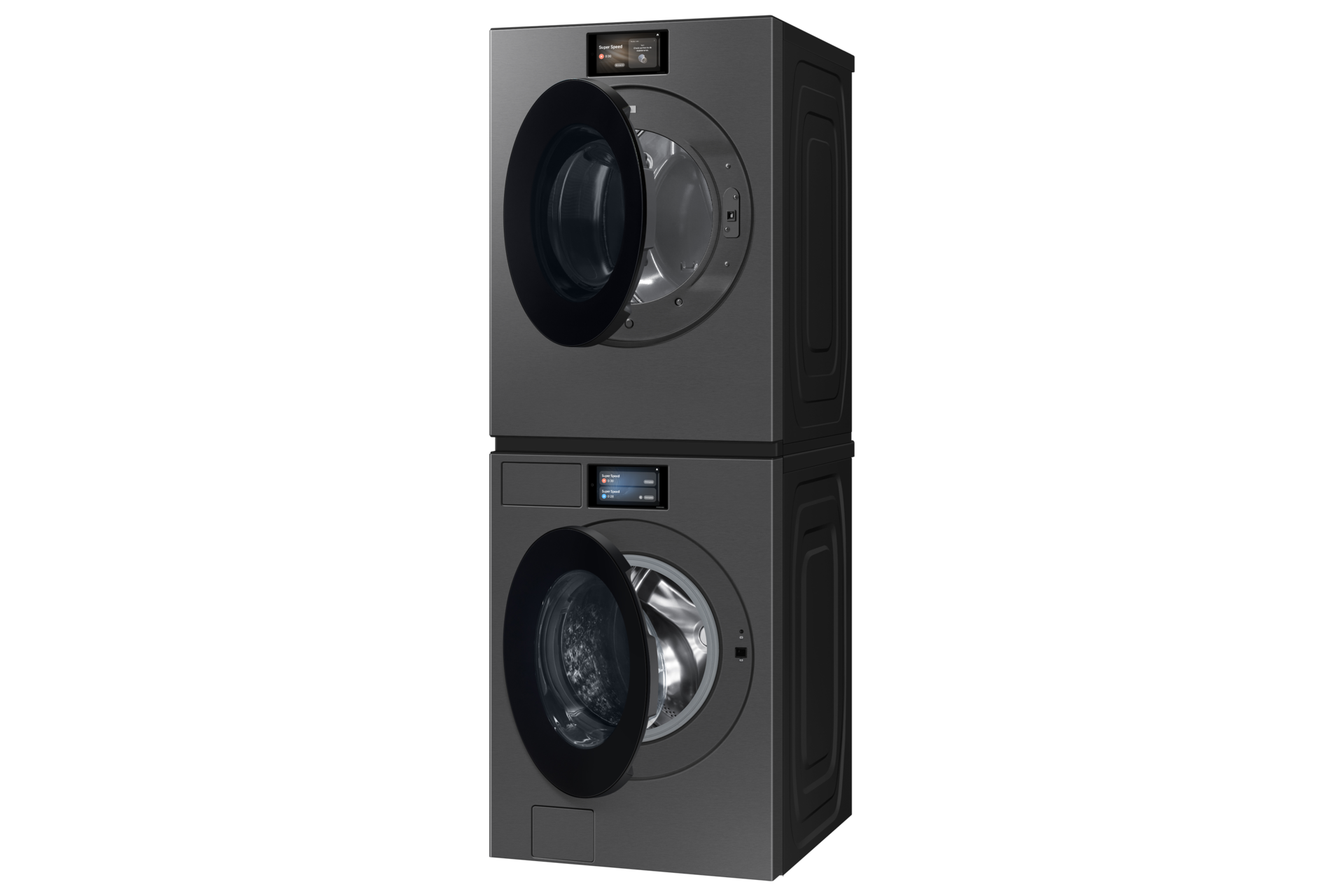 Bespoke AI Laundry Dryer AI Home 7.6 cubic feet Front-Pair1 Dark Gray 