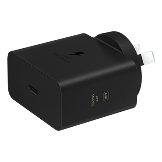 60W Power Adapter (Black) L-Perspective Black 