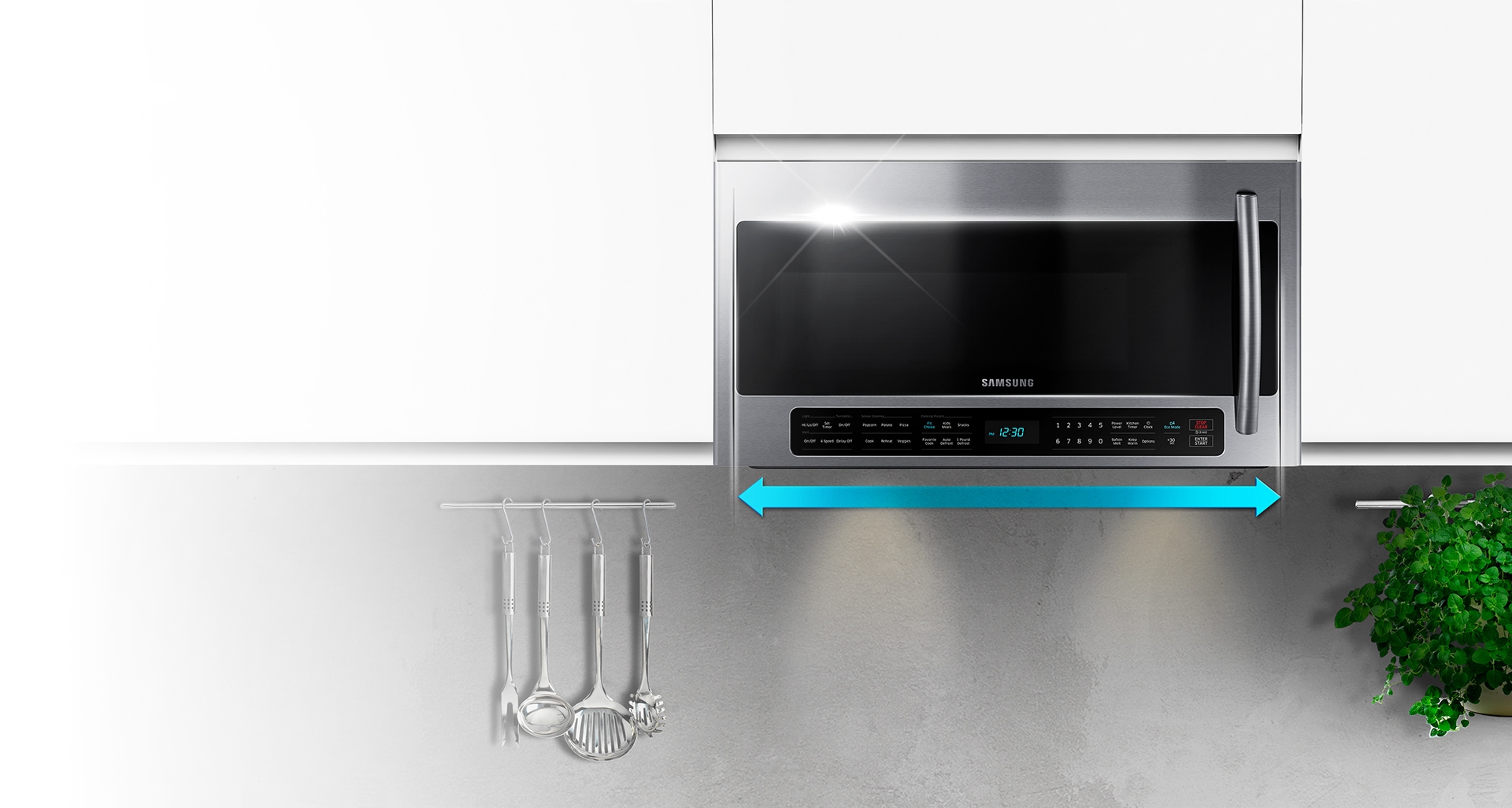 Microondas Samsung Negro ME21R7051SG/AA - Vista amplia