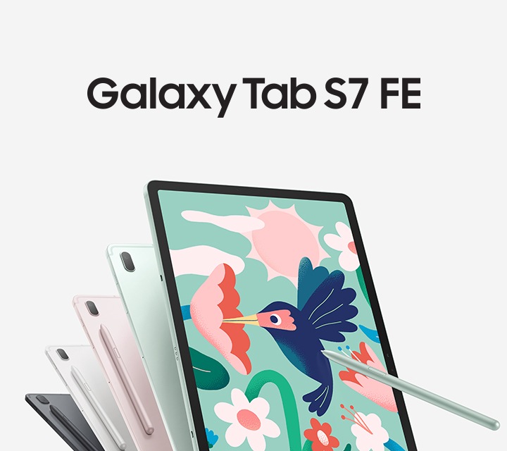Samsung Galaxy Tab S7 FE 12.4 64GB Mystic Black SM-T733NZKYXAR w/ Keyboard  887276590813