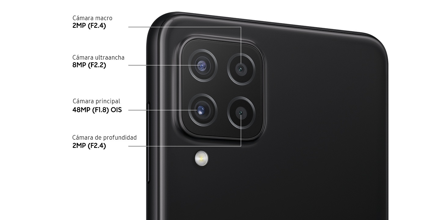 Cámara cuádruple del Samsung Galaxy A22