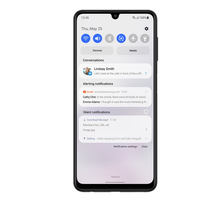 Concéntrate más con One UI Core
