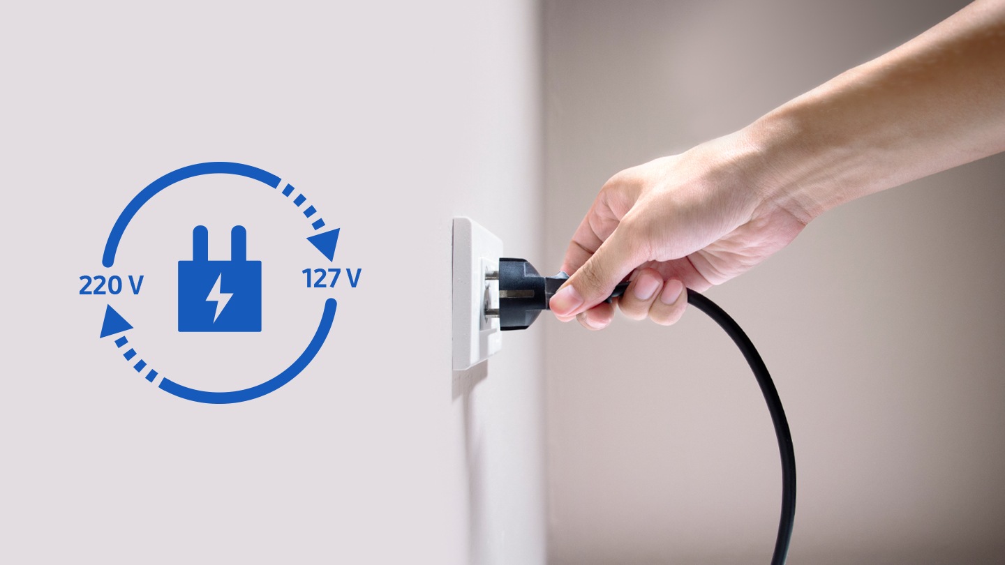 The Samsung refrigerator plug is for both 127V and 220V.