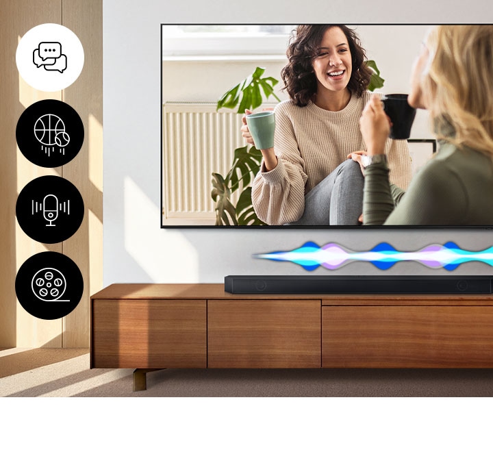 La barra optimiza el sonido para cada escena con Sonido adaptativo