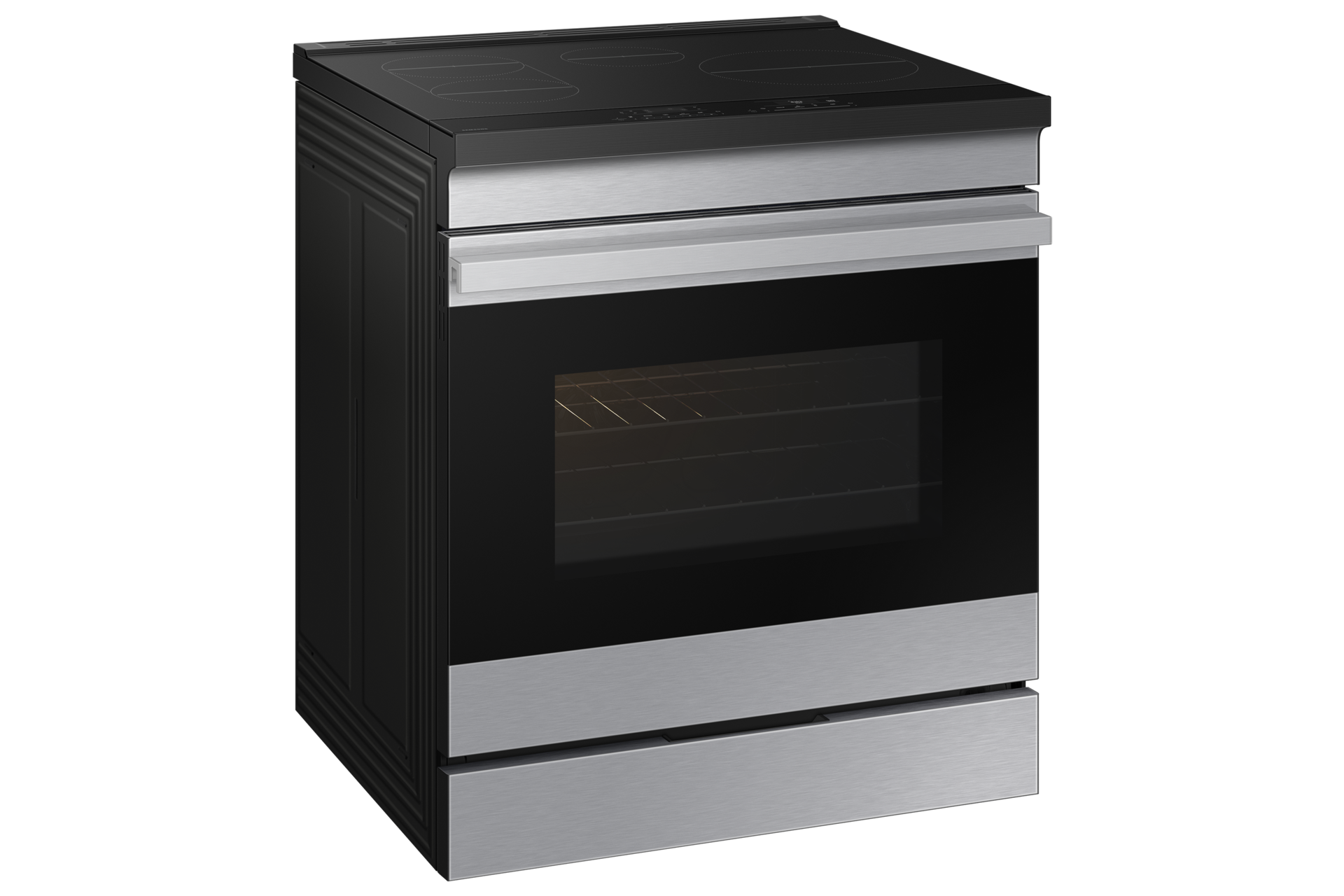 NE9000D Electric Range with  Ambient Edge Lighting L-Perspective Stainless Steel 