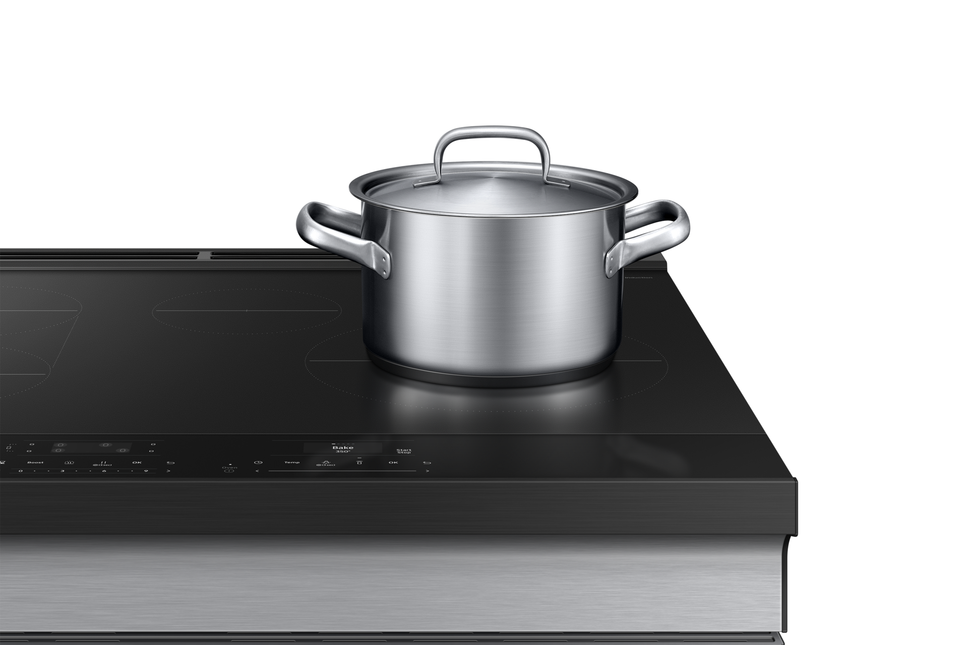 NE9000D Electric Range with  Ambient Edge Lighting Detail2 Stainless Steel 