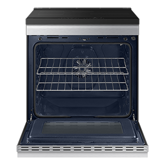 NE9000D Electric Range with  Ambient Edge Lighting Front-Open Stainless Steel 