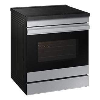 NE9000D Electric Range with  Ambient Edge Lighting L-Perspective Stainless Steel 