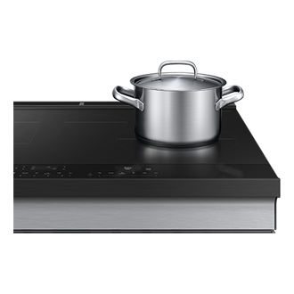 NE9000D Electric Range with  Ambient Edge Lighting Detail2 Stainless Steel 