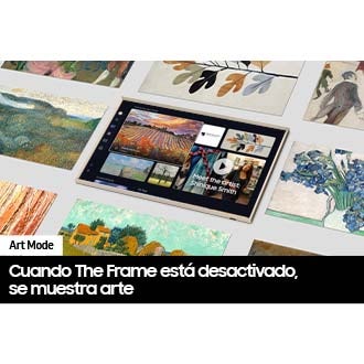 Se muestra una variedad de biseles personalizables de The Frame en diferentes colores.