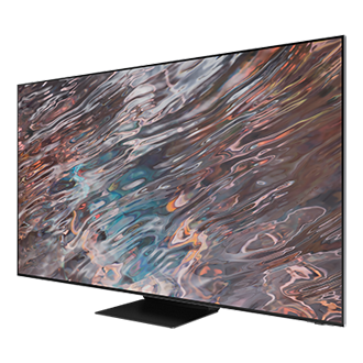 Samsung 85" QN800A Neo QLED 8K Smart TV (2021) - Diseño frontal semiperfilado derecho