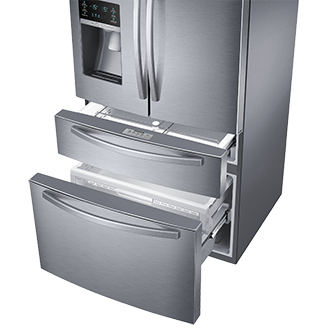 Refrigeradora Samsung Plateado RF25HMIDBSR - Freezer