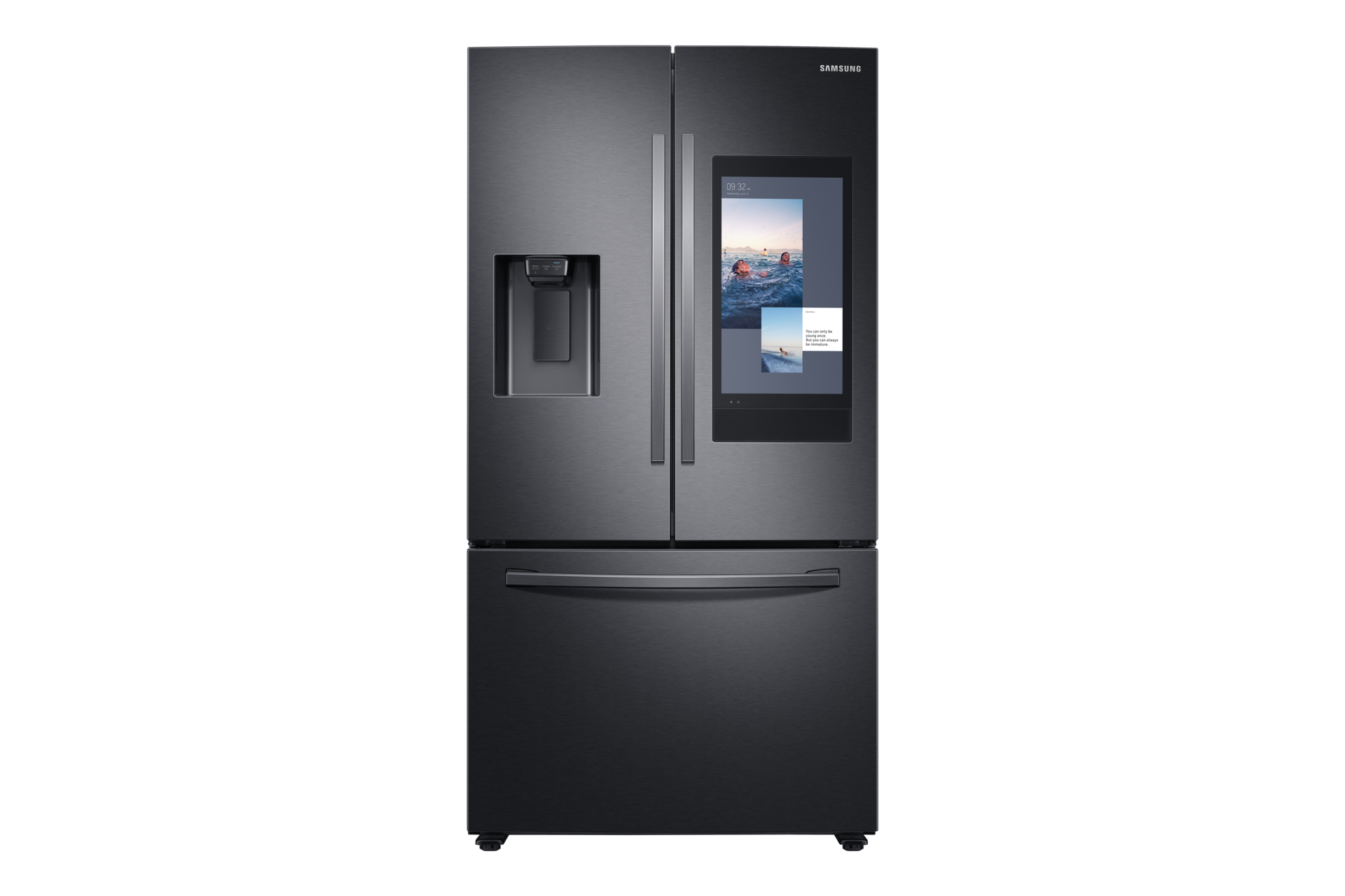 Refrigerador Family Hub Samsung Negro RF27T5501B1 - Diseño frontal