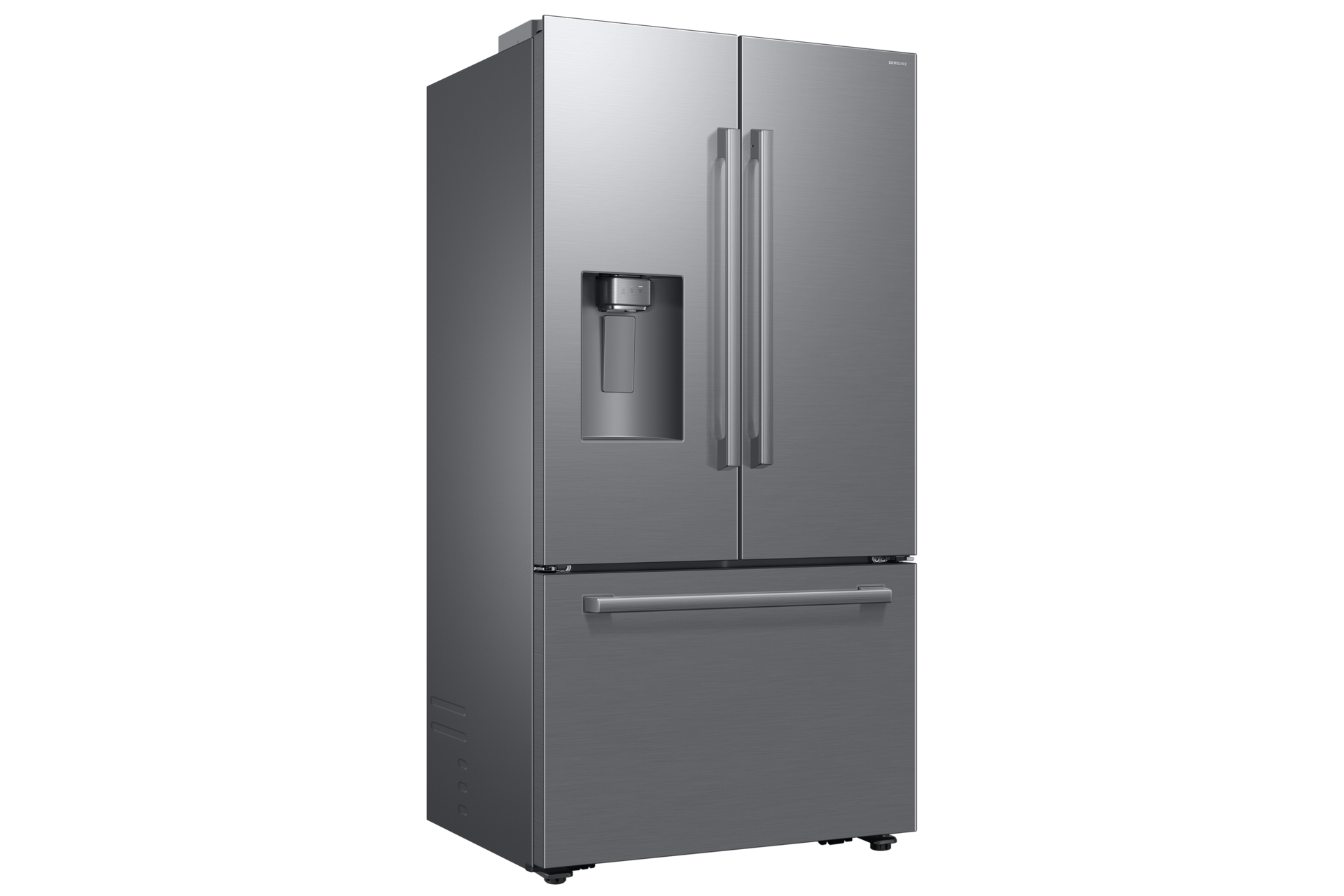 French Door Zero clearance fit with SpaceMax 28.5 cu.ft L-Perspective Silver 