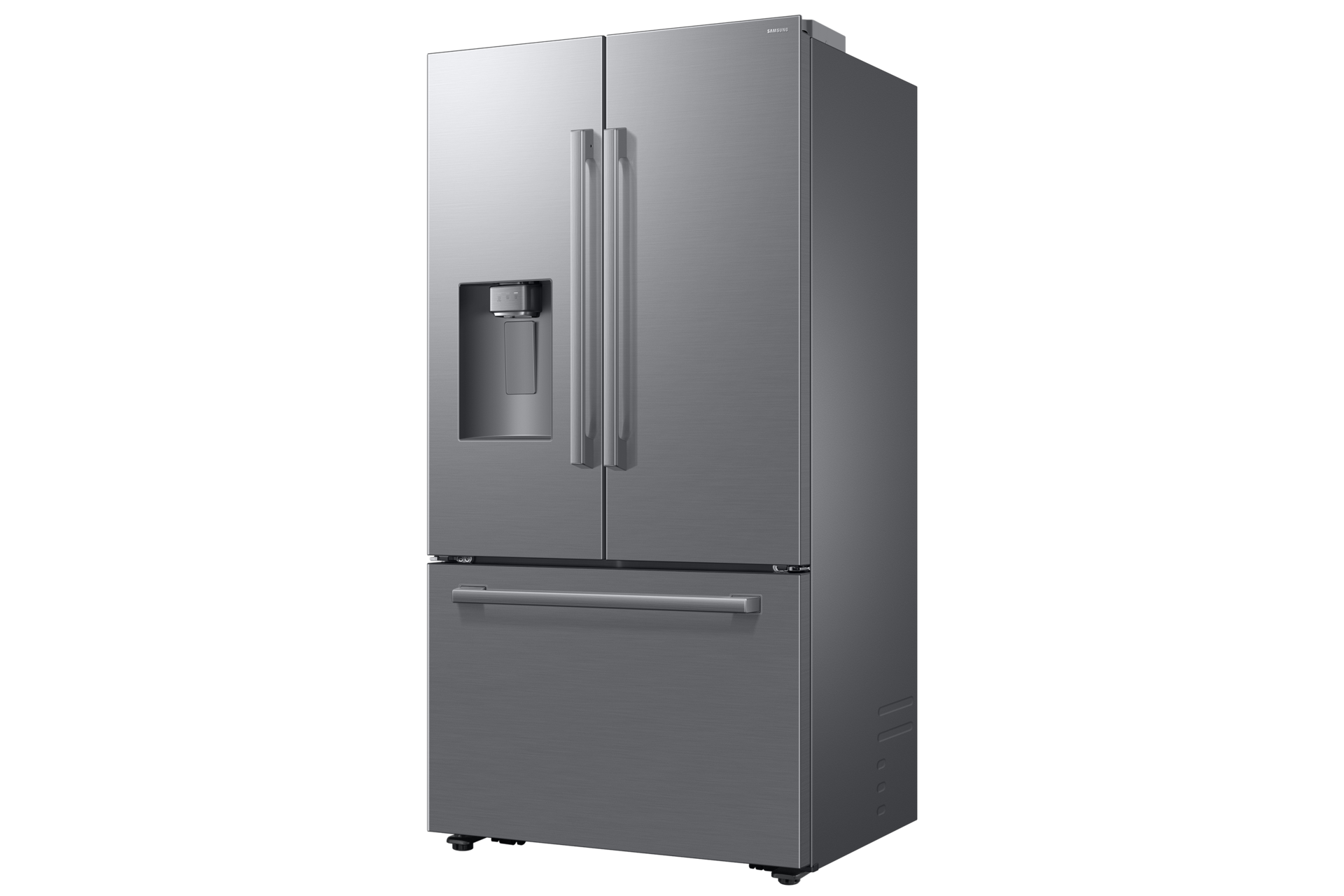 French Door Zero clearance fit with SpaceMax 28.5 cu.ft R-Perspective Silver 