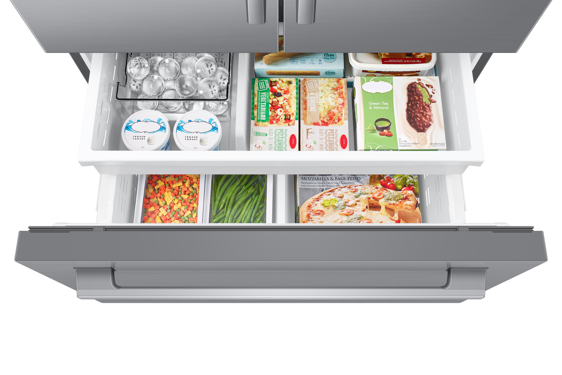 French Door Zero clearance fit with SpaceMax 28.5 cu.ft Freezer-Dynamic Silver 