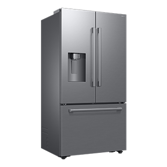 French Door Zero clearance fit with SpaceMax 28.5 cu.ft L-Perspective Silver 