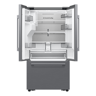 French Door Zero clearance fit with SpaceMax 28.5 cu.ft Front-Open Silver 