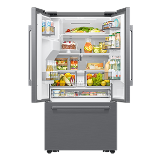 French Door Zero clearance fit with SpaceMax 28.5 cu.ft Front-Open-With-Food Silver 