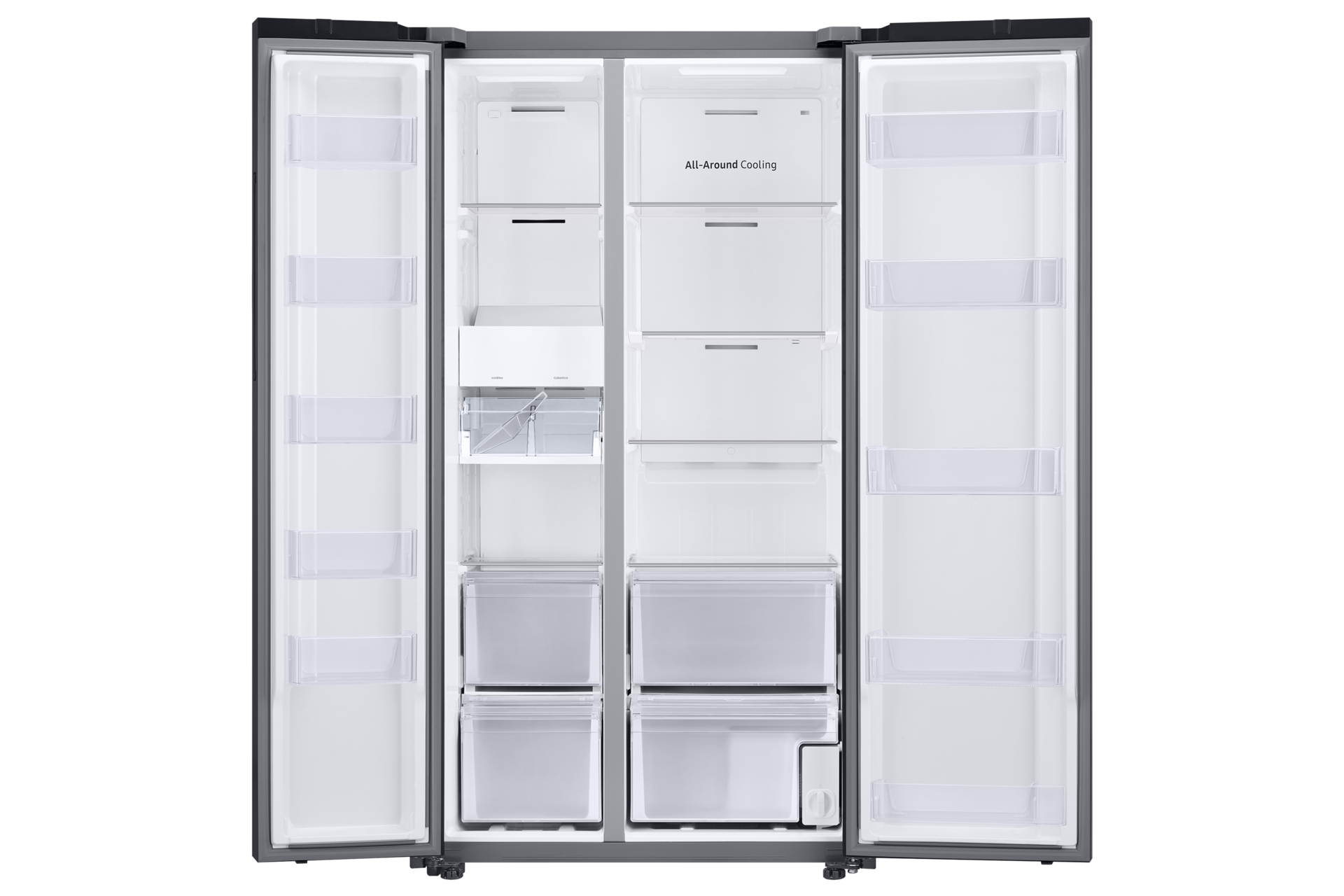 front-open-without-food Satin Gray&Clean White