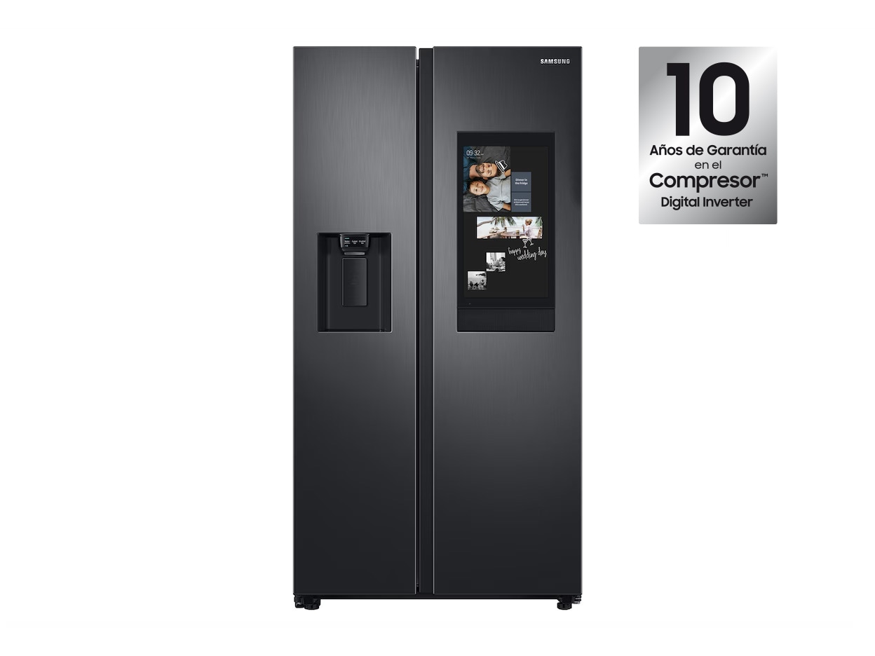 Refrigeradora Samsung SBS Negra RS27T5561B1 - Diseño frontal