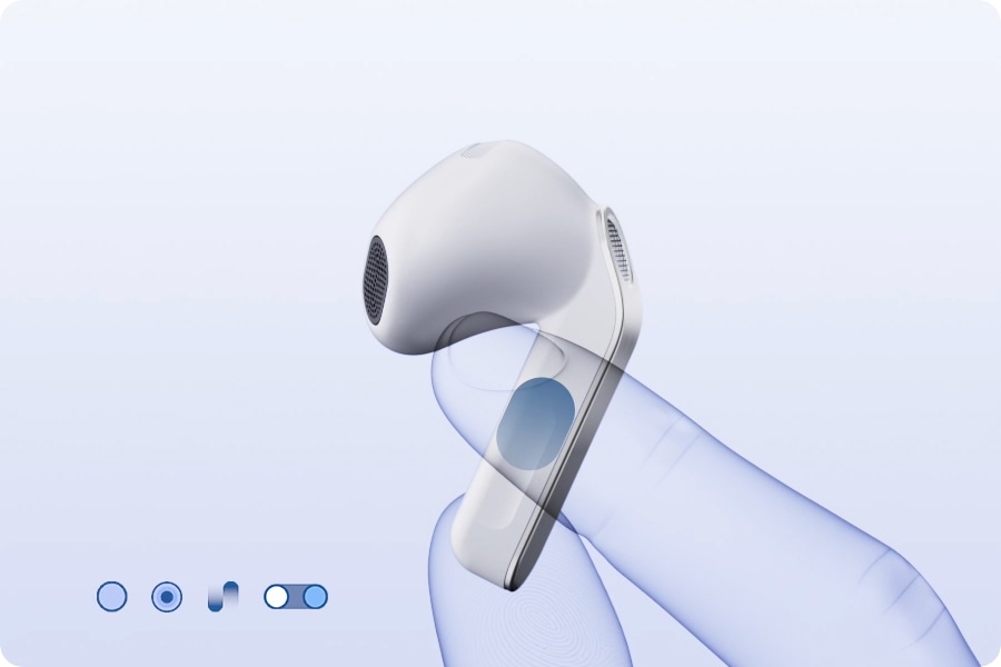 Control por presión de los Galaxy Buds4
