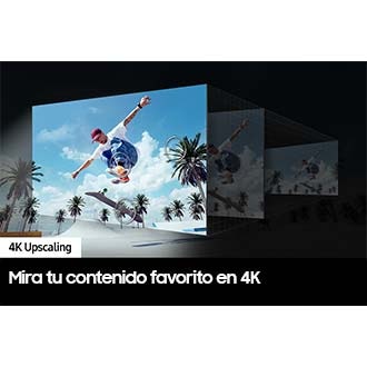 Las pantallas superpuestas muestran el escalado 4K en el trabajo y la parte frontal de la escena se mejora con gran claridad.