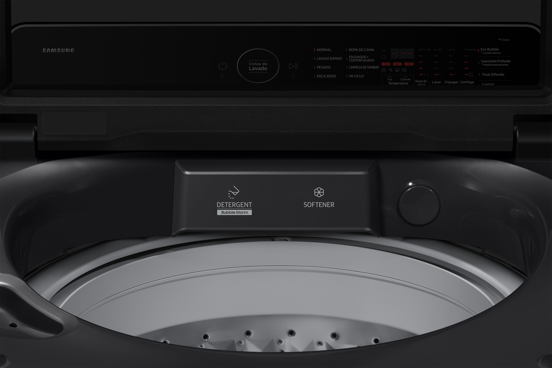 WA80F/25 Bespoke AI with AI Wash and Ecobubble™. F 25 Detail1 Glam Deep Charcoal 