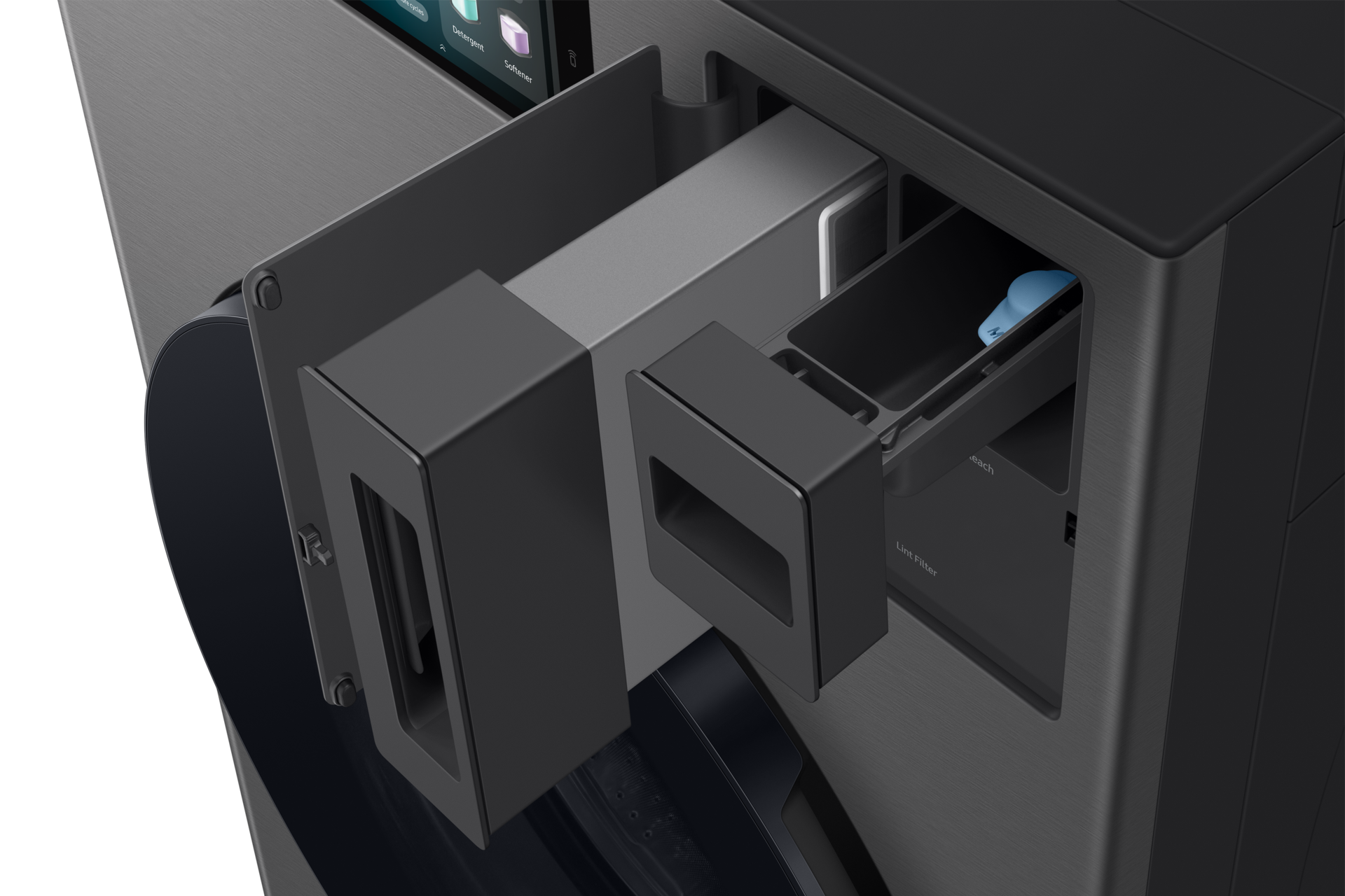 Bespoke AI Laundry Combo All in One Combo 5.3 cu. ft. + 5.3 cu. ft. Lint-Filter-Bleach Dark Gray 