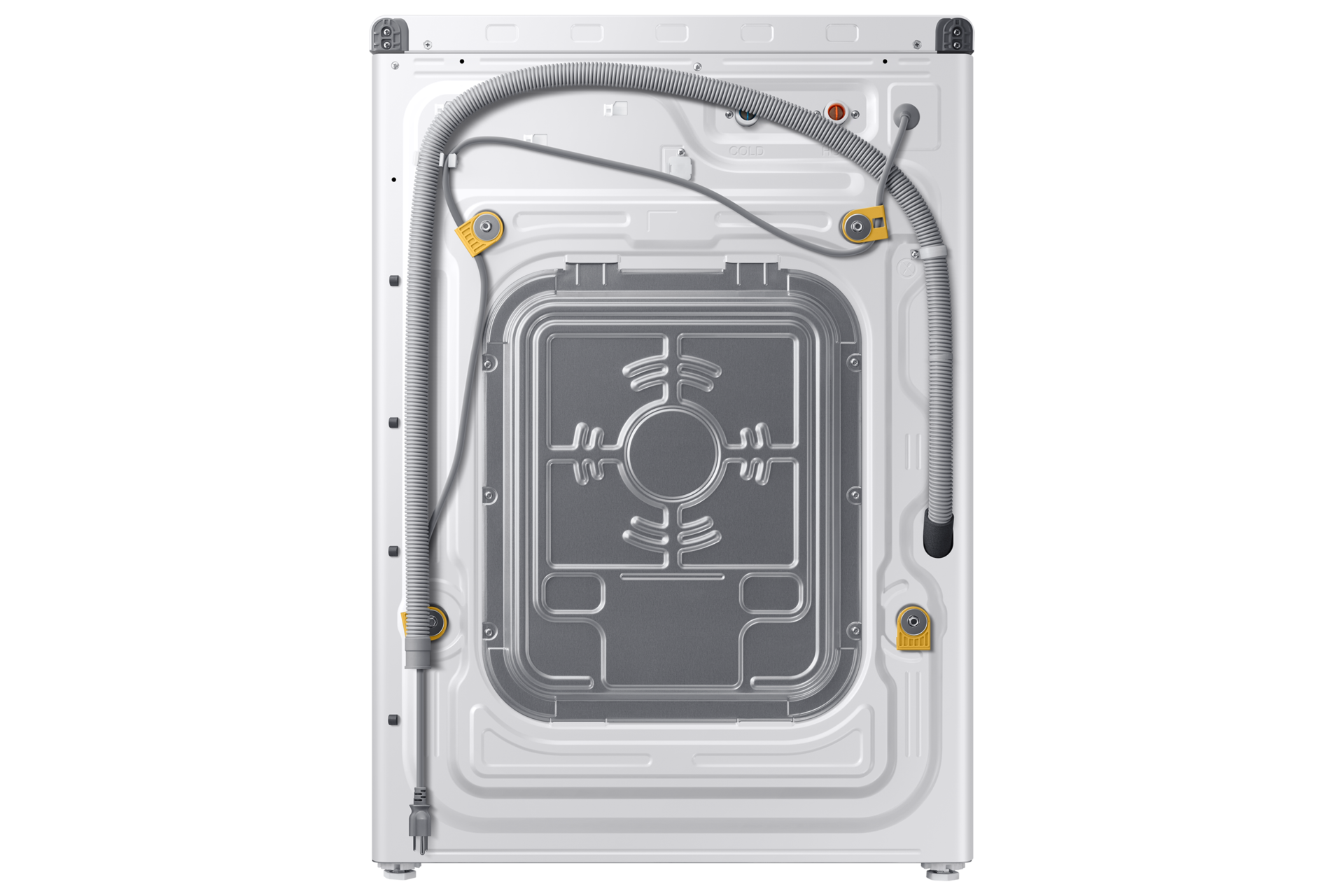 Lavadora Samsung de Carga frontal WF20T6000AW Blanca - Diseño trasero