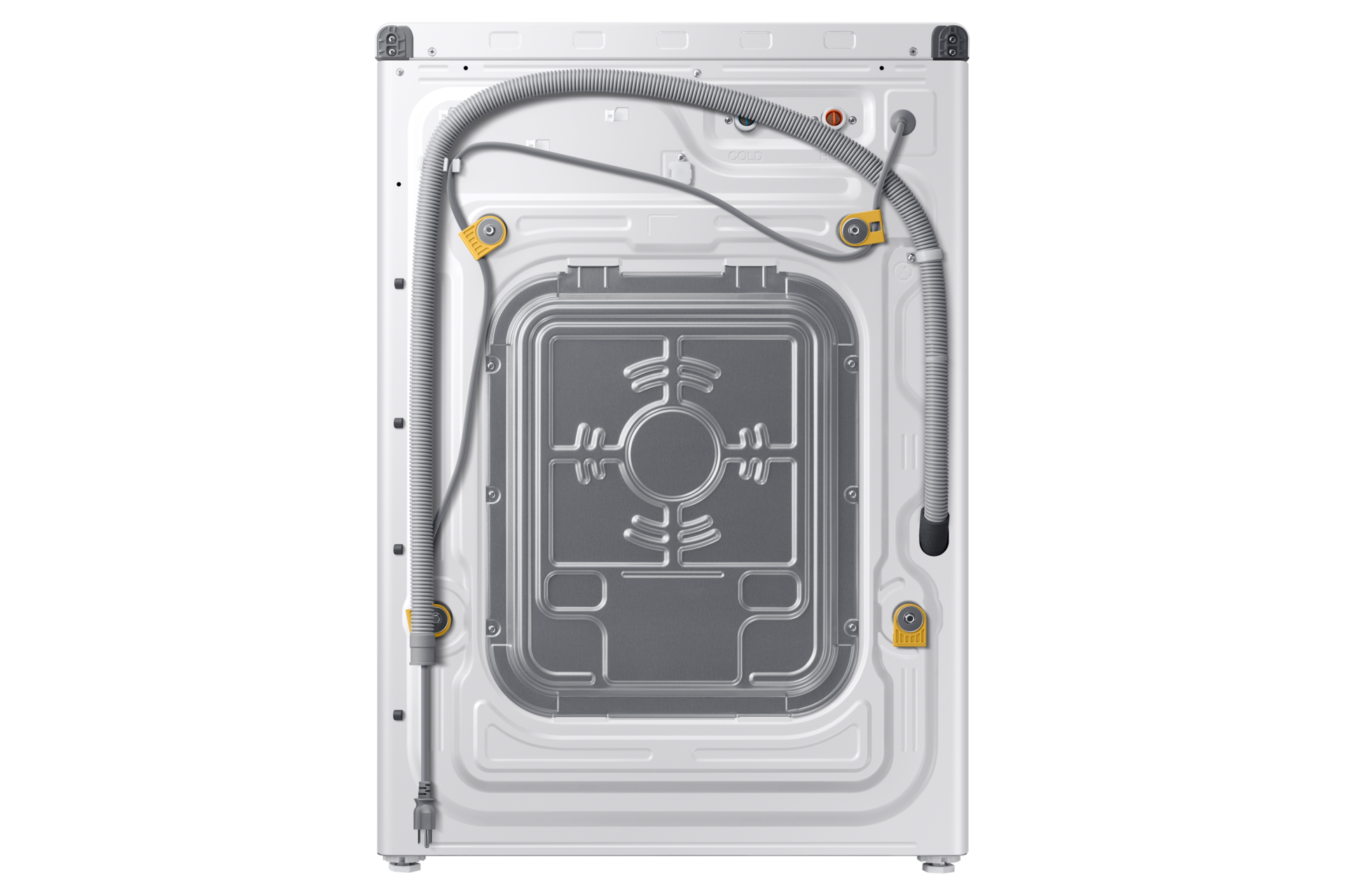 Lavadora Samsung de Carga fontal WF6000T Blanca - Diseño trasero