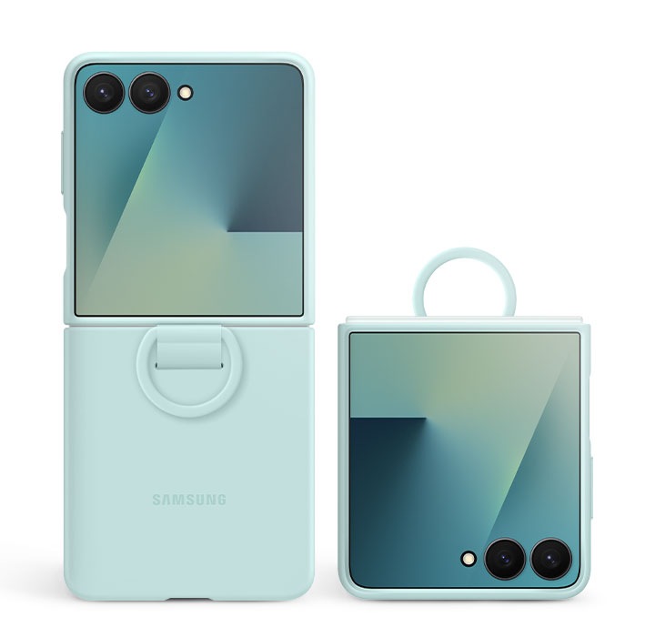 Galaxy Z Flip7 Ring Case (Silicone) Mint | Samsung Caribbean