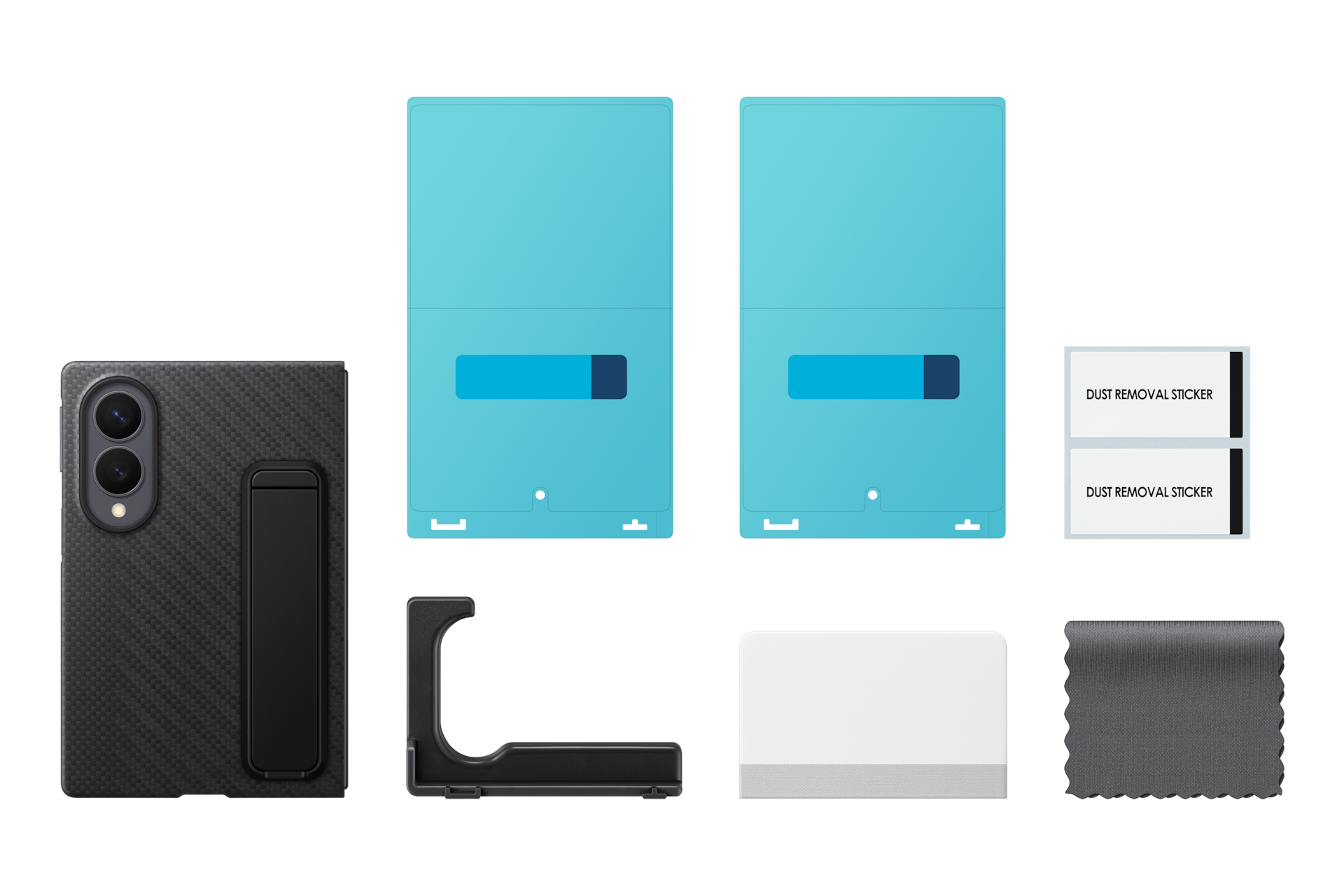 Galaxy Z Fold8 Carbon Standing Case Set-Cut Black 