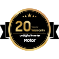 20-year warranty on the motor 