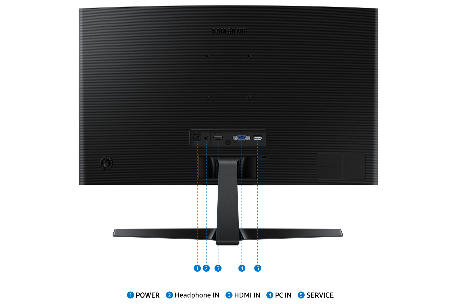 24/27 Inch Essential Monitor S3 S36GD FHD Back Black 