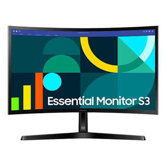 24/27 Inch Essential Monitor S3 S36GD FHD Front Black 