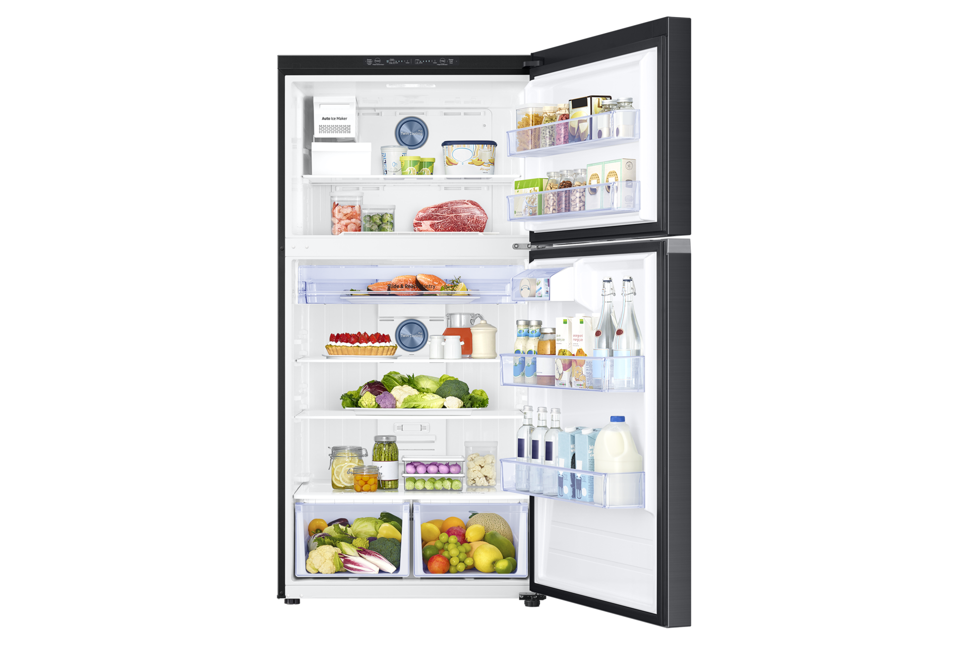 front-open-with-food black