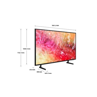Dimension of Samsung UHD TV(## x ## x ## mm) DU7000 with black feet stand