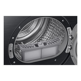 9kg DV7400B Dryers with A+++ Energy Efficiency and AI Dry Detail-Drum Black 
