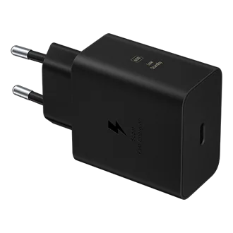 60W Power Adapter (Black) Front Black 