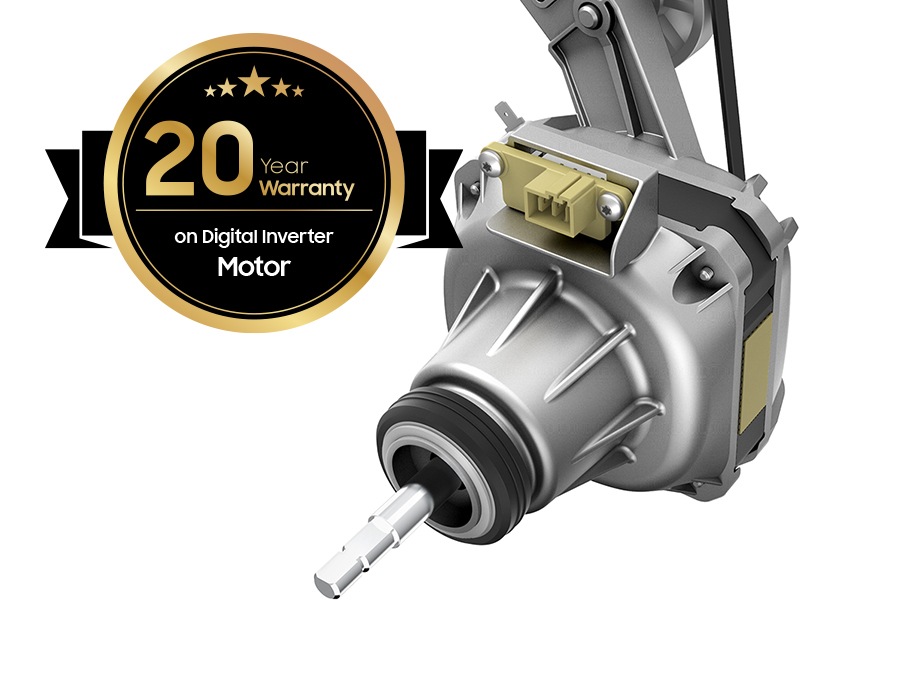 The dryer has 20 year warranty on digital inverter motor.